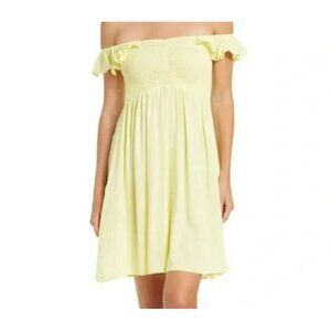 Area Stars Smocked Mini Dress‎ Pale Yellow M